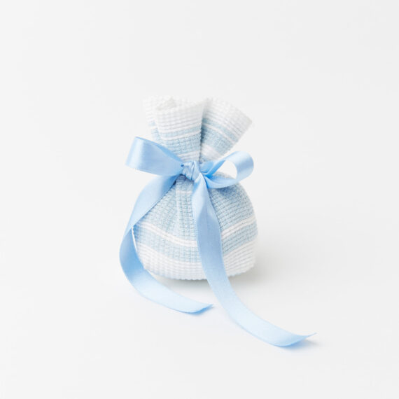 Sacchetto in Cotone Rigato Azzurro